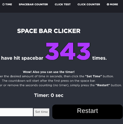 Spacebar Counter - Spacebar Clicker Challenge